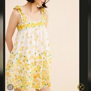 Farm Rio Floral Yellow and White Sundress